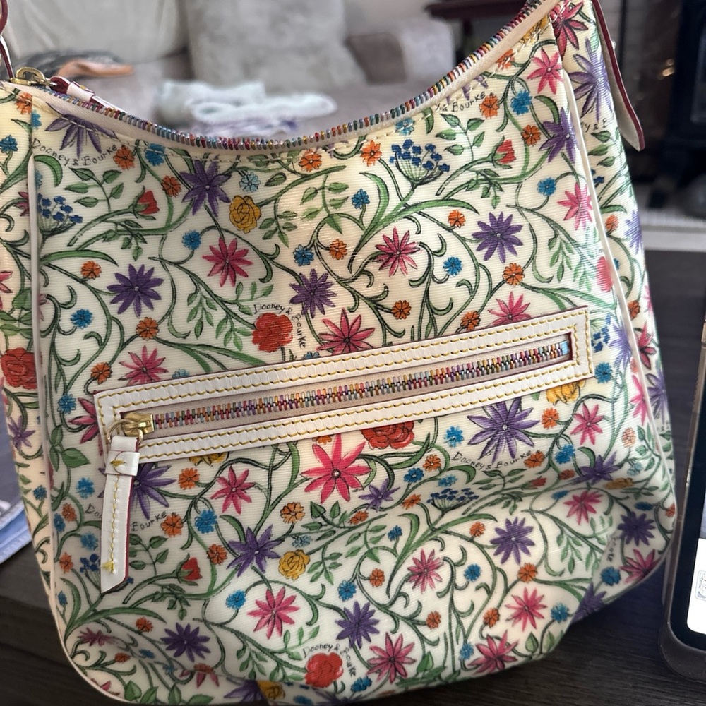 Dooney & Bourke Multicolor Floral Hobo Bag - Picture 7 of 9